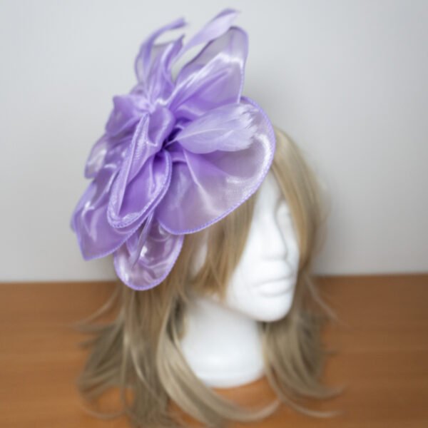 Satin Flower Feather Fascinator
